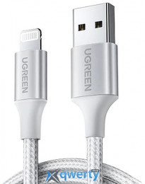 USB-A - Lightning 2A 1.5m Ugreen US199 Silver (60162)