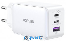 СЗУ USB-Cx2+USB-A 65W PD+QC UGREEN CD244 White (15334)