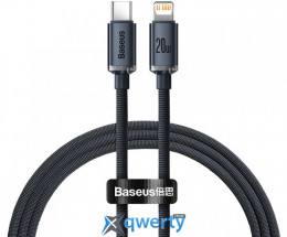 Baseus Crystal Shine USB-C-Lightning 20W 1.2m Black (CAJY000201) 6932172602741
