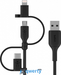Belkin Boost Charge Universal USB-A - USB-C/Lightning/microUSB 1m Black (CAC001bt1MBK)