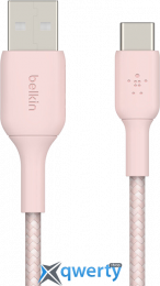 Belkin Braided+Strap USB-A - USB-C 1.5m Pink (F2CU075-05-C00-OEM)