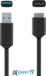 Belkin USB-A - microUSB-B 0.9m Black (F3U166bt03-BLK)