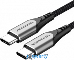 Vention Cotton Braided USB-C-USB-C 3.1 60W/3A/5Gbps 0.5m (TAAHD)