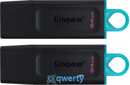 USB-A 3.2 64GB Kingston DataTraveler Exodia Black/Teal (DTX/64GB-2P)