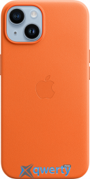 Apple iPhone 14 Leather Case with MagSafe Orange (MPP83)