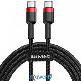 Baseus Cafule Cable USB-C-USB-C 3A/60W 2m Black/Red (CATKLF-H91)