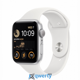 Apple Watch Series SE2 40mm Silver Aluminium with White Sport Band S/M (MNT93)