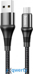 Hoco X50 Exquisito USB-A-microUSB 2.4A 1m Black (6931474734211)