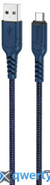 Hoco X59 Victory USB-A-microUSB 2.4A 1m Blue (6931474744913)