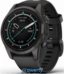 Garmin epix Pro (Gen 2) - Sapphire Edition | 42mm Carbon Gray DLC Titanium with Black Band (010-02802-14/15) EU