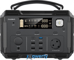 Choetech BS004. Ёмкость 484Вт⋅ч. Мощность 500Вт (всплеск до 1000Вт) (BS004-EU-BK) EU