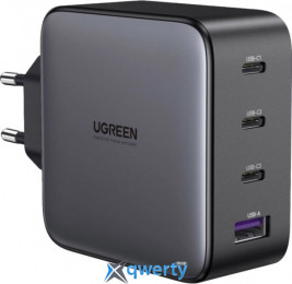 СЗУ Ugreen CD226 Nexode 100W USB-A+USB-Cx3 + USB-С кабель Black (90575) 6957303895755