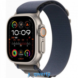 Apple Watch Ultra 2 GPS Cellular 49mm Titanium Case with Blue Alpine Loop - Small (MREK3)