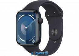Apple Watch Series 9 GPS 41mm Midnight Aluminum Case with Midnight Sport Band - S/M (MR8W3)