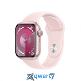 Apple Watch Series 9 GPS 41mm Pink Aluminum Case with Light Pink Sport Band - S/M (MR933)