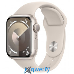 Apple Watch Series 9 GPS + Cellular 45mm Starlight Aluminum Case with Starlight Sport Band - S/M (MRM83)