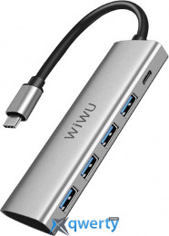 WiWU Alpha 541P USB-C→USB-Ax4/USB-C