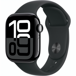 Apple Watch Series 10 GPS 42mm Jet Black Alu. Case w. Black Sport Band - M/L (MWWF3)