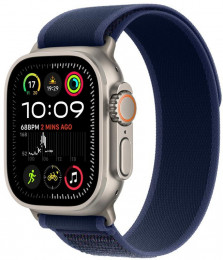 Apple Watch Ultra 2 GPS + Cellular 49mm Black Titanium Case with Navy Alpine Loop - Small (MYTF3)