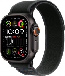 Apple Watch Ultra 2 GPS + Cellular 49mm Black Titanium Case with Black Trail Loop - M/L (MX4V3)