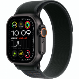 Apple Watch Ultra 2 GPS + Cellular 49mm Black Titanium Case with Black Trail Loop - M/L (MX4V3)