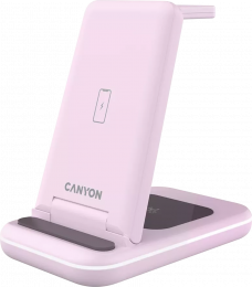 БЗУ Canyon WS-304 Foldable 3in1 15W Iced Pink (CNS-WCS304IP)