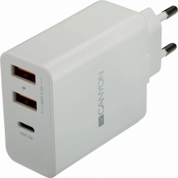 СЗУ Canyon H-08 30W USB-Ax2+USB-C White (CNE-CHA08W)