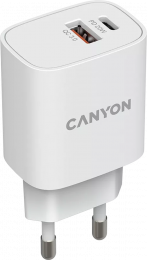 СЗУ Canyon H-20-04 20W USB-A + USB-C White (CNE-CHA20W04)