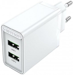 СЗУ Vention Two-Port 18W USB-Ax2 White (FBAW0-EU)