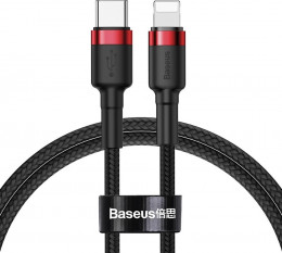 Baseus Cafule Cable USB-C - Lightning 18W 1m Red/Black (CATLKLF-91)