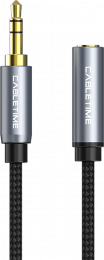 Cabletime Audio 3.5mm - 3.5mm (M/F) 0.3m Black (CF11D)