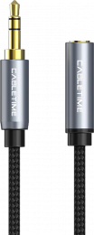 Cabletime Audio 3.5mm - 3.5mm (M/F) 1m Black (CF11H)