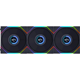LIAN LI Uni Fan TL LCD 120 Black 3-Pack (G99.12TLLCD3B.00)