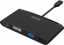 ST-Lab USB-C→USB-Ax2/HDMI/VGA/+ DVI/RJ45/SD/microSD/USB-C-PD (U-2200)