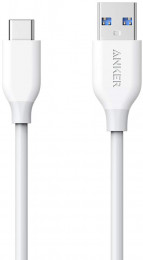Anker Powerline V3 USB-A - USB-C 5Gbps 0.9m White (A8163H21/A8163G21)