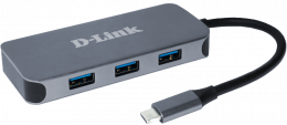 D-Link 6-in-1 USB-C→USB-Ax3/HDMI/RJ45/USB-C-PD 60W (DUB-2335)