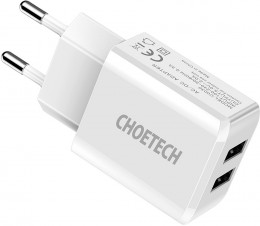 СЗУ Choetech 10W USB-Ax2 White (C0030EU-WH)