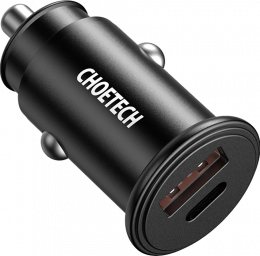 АЗУ Choetech 30W USB-A + USB-C Black (TC0006-V2-BK)