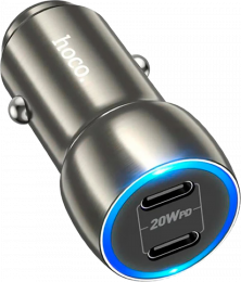 АЗУ Hoco Z48 20W+20W USB-Cx2 Metal Gray (6931474794994)