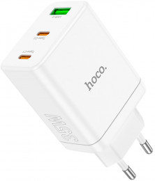 СЗУ Hoco N33 Start 35W USB-A + USB-Cx2 + USB-C кабель White (6931474795106)