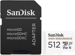microSD SanDisk High Endurance 256GB +SD адаптер (SDSQQNR-512G-GN6IA)