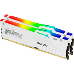 KINGSTON FURY Beast RGB White DDR5 6000MHz 64GB Kit 2x32GB (KF560C30BWAK2-64)