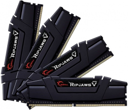 G.Skill DDR4-3600 131072MB PC4-28800 (Kit of 4x32768) Ripjaws V Black (F4-3600C18Q-128GVK)