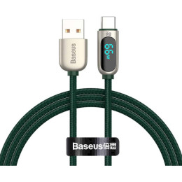 Baseus Display Fast Charging Data Cable USB to Type-C 66W 1m Green