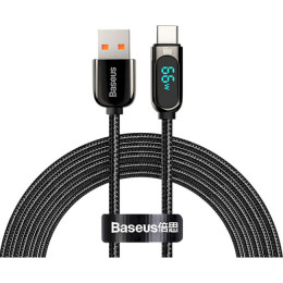 Baseus Display Fast Charging Data Cable USB to Type-C 66W 2m Black