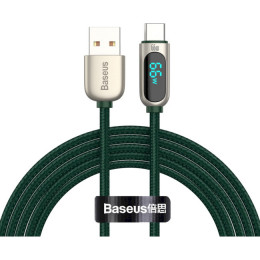 Baseus Display Fast Charging Data Cable USB to Type-C 66W 2m Green