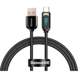 Baseus Display Fast Charging Data Cable USB to Type-C 66W 1m Black