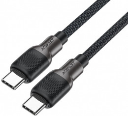 ACEFAST C10-03 Type-C to Type-C 3A, 60W, 1.2m, silicone, zinc connectors, Black