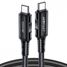 ACEFAST C4-03 Type-C to Type-C 5A, 100W, 2m, nylon, zinc connectors, Black