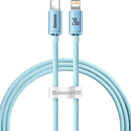 Baseus Crystal Shine Series Fast Charging Data Cable Type-C to iP 20W 1.2m Sky Blue